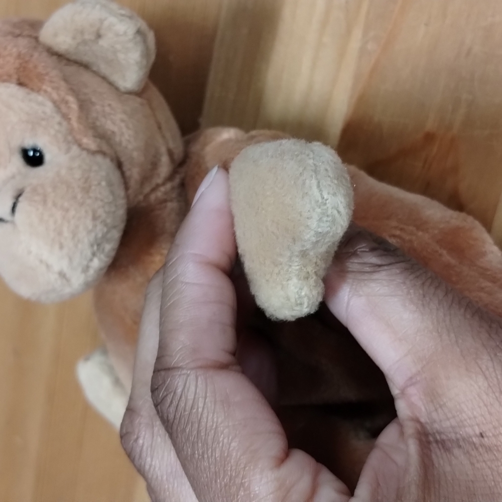 -Ty Beanie Babies Bongo The Monkey Tan Tail - 10" - Picture 16 of 17